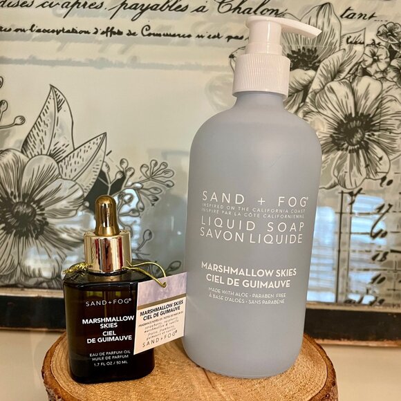 NEW Sand + Fog Marshmallow Skies Set: Eau de Parfum Oil and Liquid Soap - Picture 1 of 1